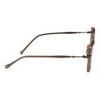 Fashion Eyeglasses – Brown Geometric Frame for Women, Blue Cut