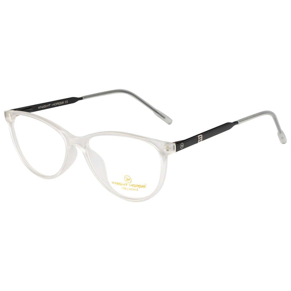 Women's Cat-Eye Eyewear Frames | Matte Transparent White | Lightweight & Stylish