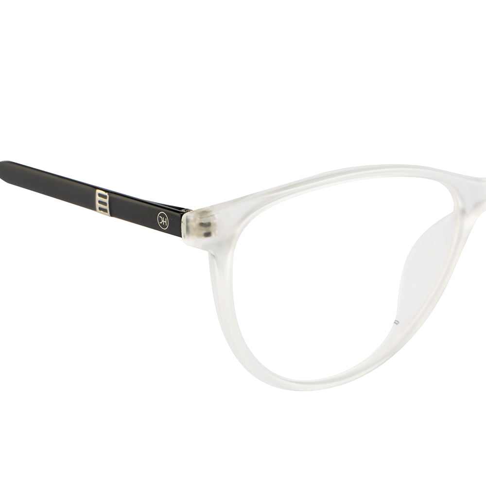 Women's Cat-Eye Eyewear Frames | Matte Transparent White | Lightweight & Stylish