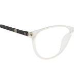 Women's Cat-Eye Eyewear Frames | Matte Transparent White | Lightweight & Stylish