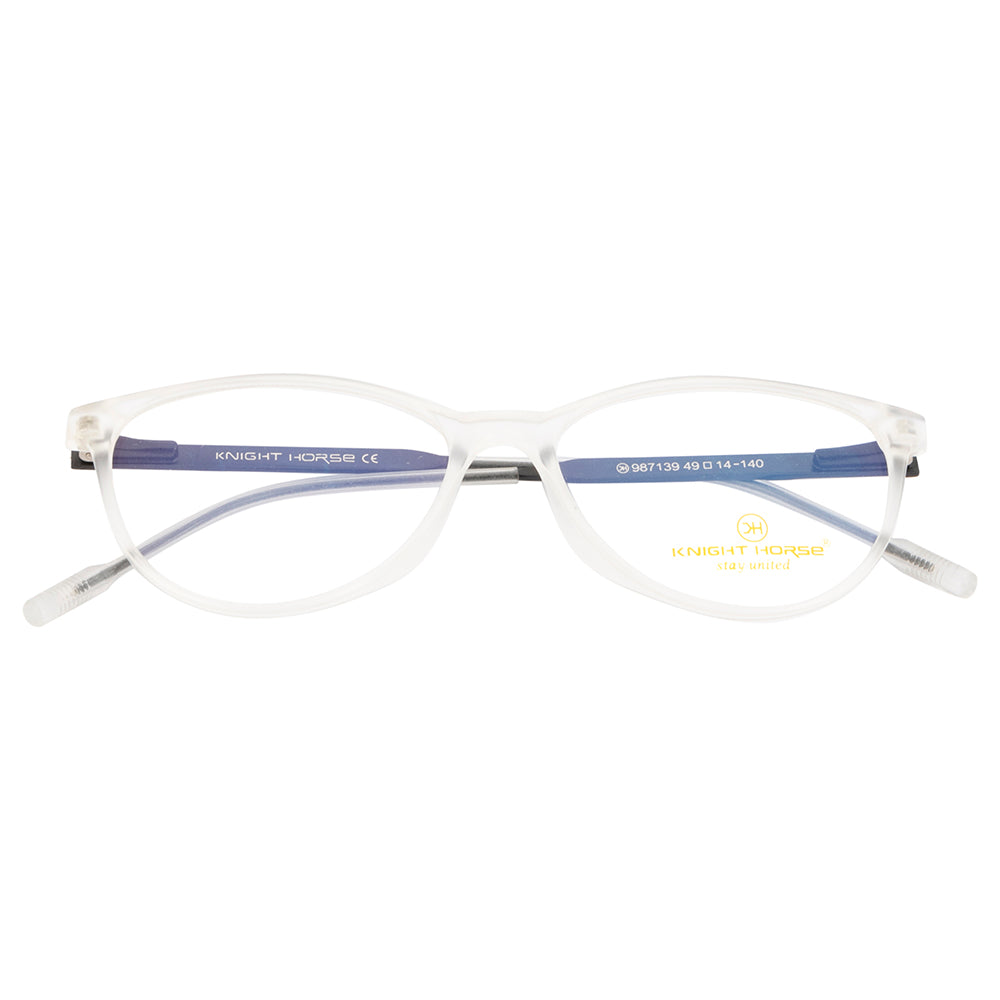Women's Cat-Eye Eyewear Frames | Matte Transparent White | Lightweight & Stylish