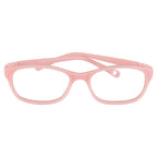 Kids Eyewear Frame | Full TR Flexible Sides | Lightweight Rectangular Glasses | Pink Color