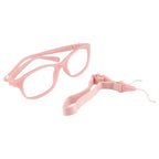 Kids Eyewear Frame | Full TR Flexible Sides | Lightweight Rectangular Glasses | Pink Color