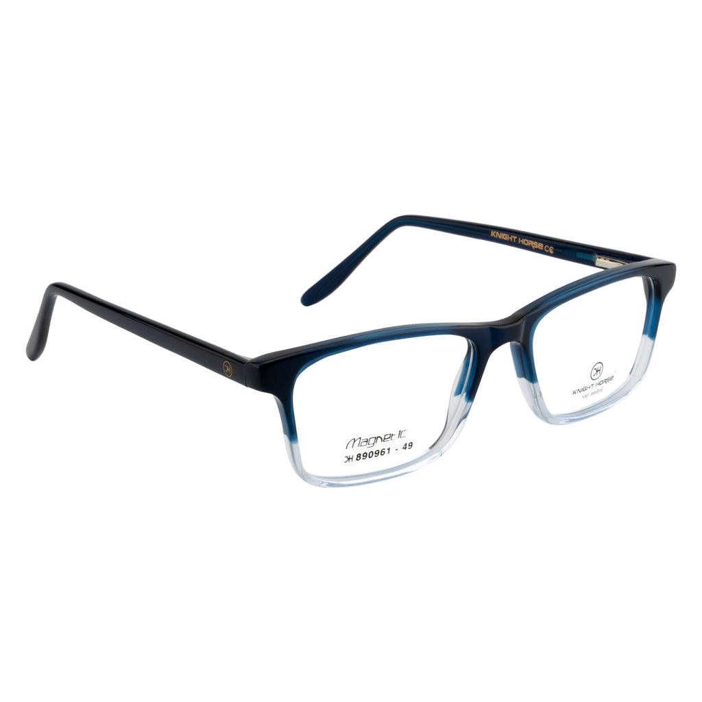 Rectangular Dual-Tone Glasses – Dark Blue & Light Blue