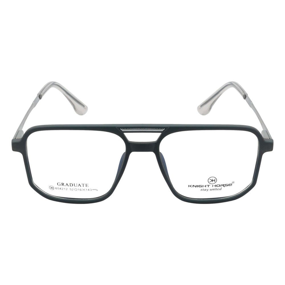 Trendy Eyewear | Geometric Shape with Sleek Double-Bar | Elegant Dual-Color Accent