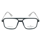Trendy Eyewear | Geometric Shape with Sleek Double-Bar | Elegant Dual-Color Accent