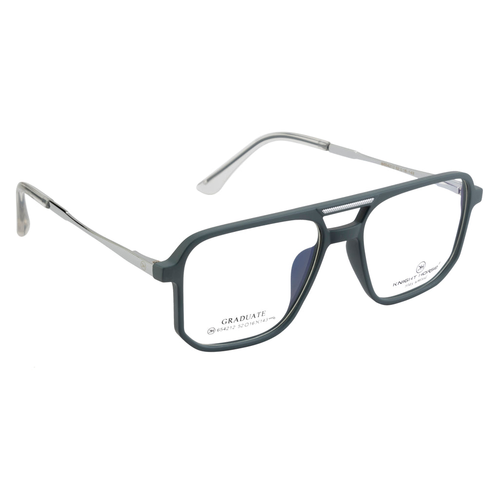 Trendy Eyewear | Geometric Shape with Sleek Double-Bar | Elegant Dual-Color Accent