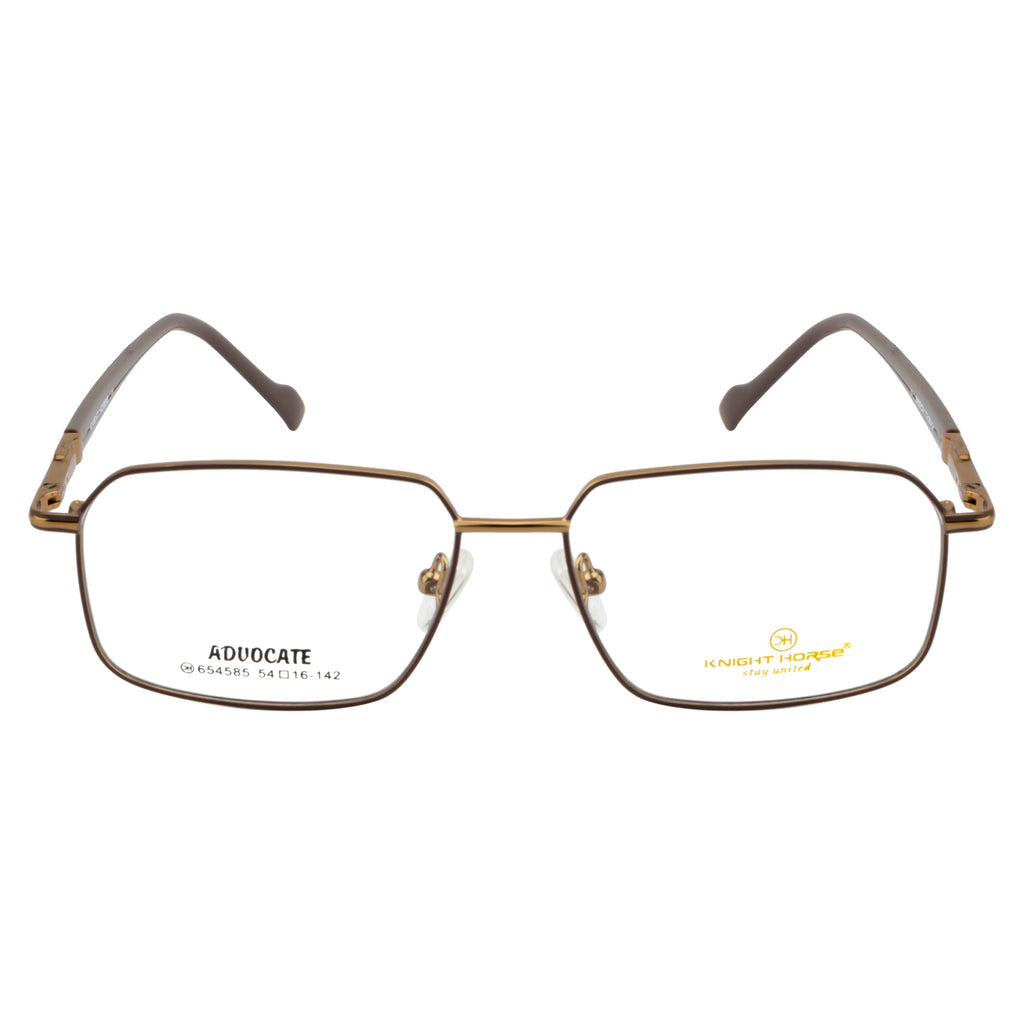 Matte Brown Premium Metal Eyewear – Lightweight & Durable