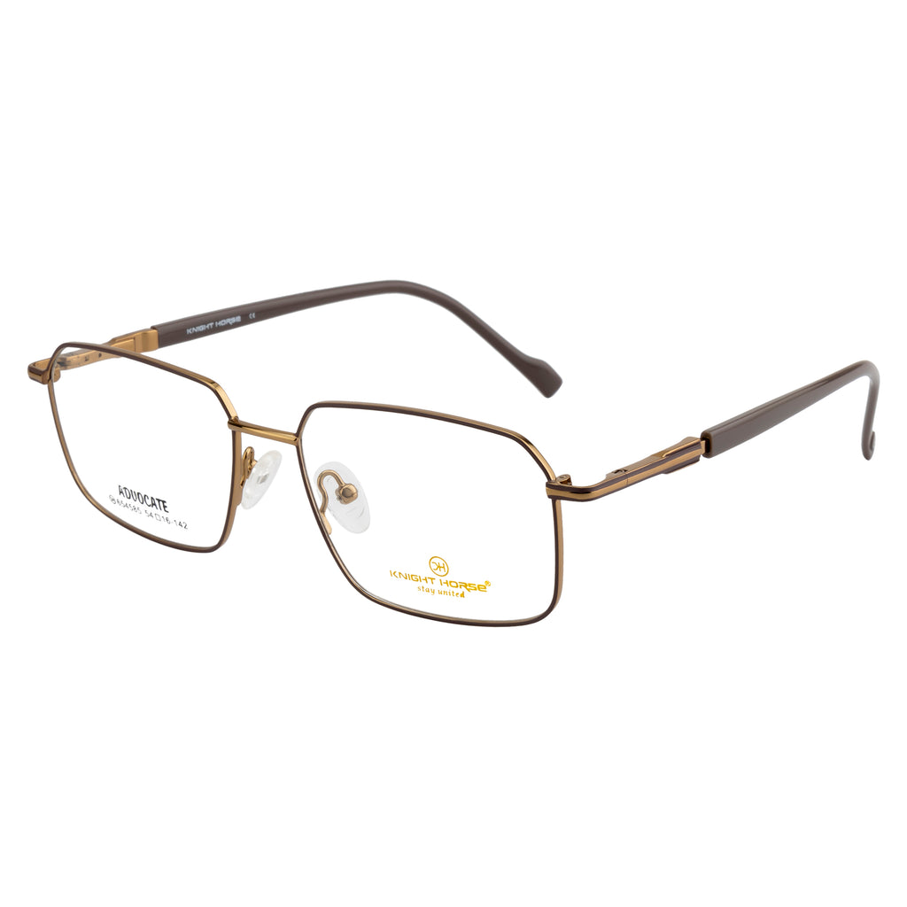 Matte Brown Premium Metal Eyewear – Lightweight & Durable