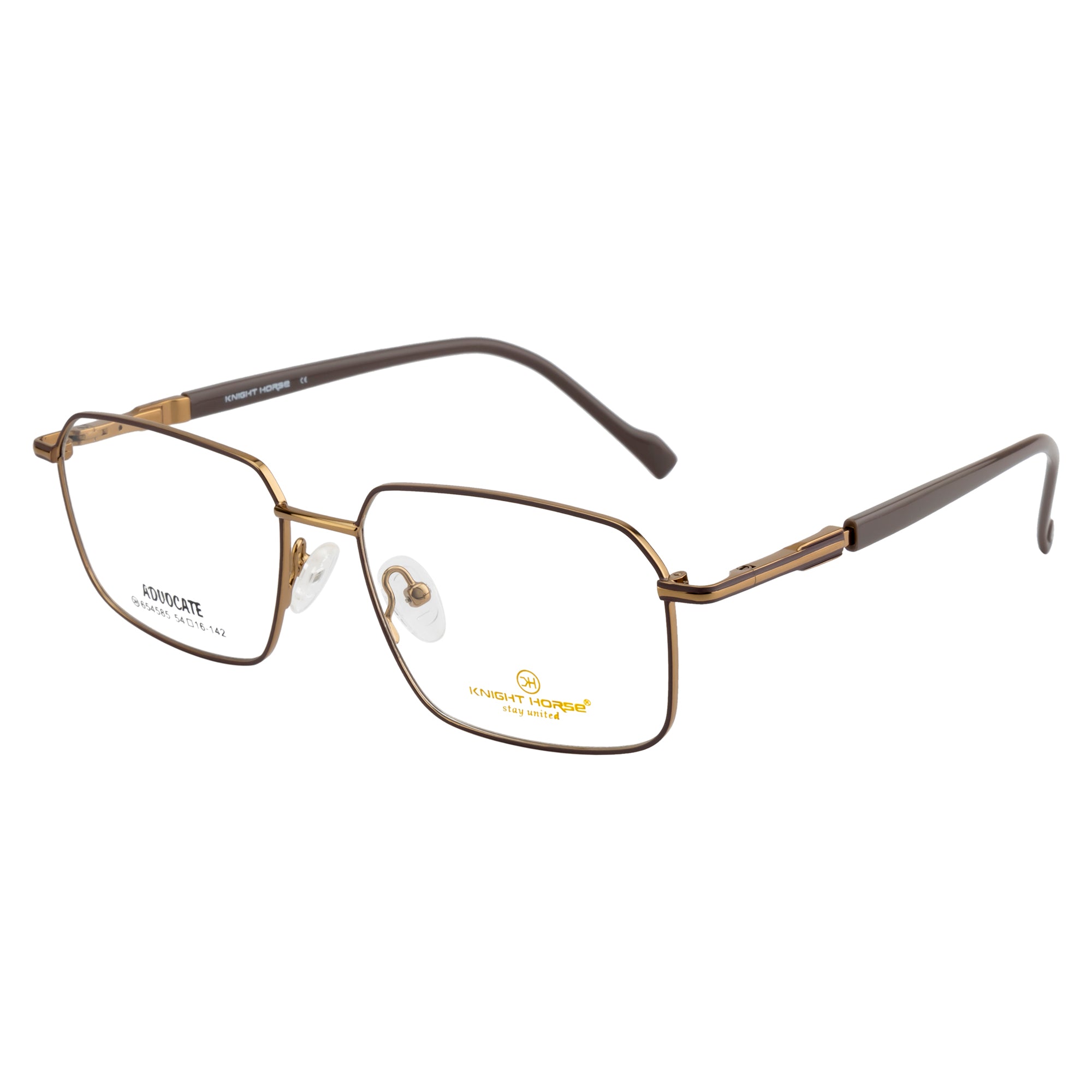 Matte Brown Premium Metal Eyewear – Lightweight & Durable