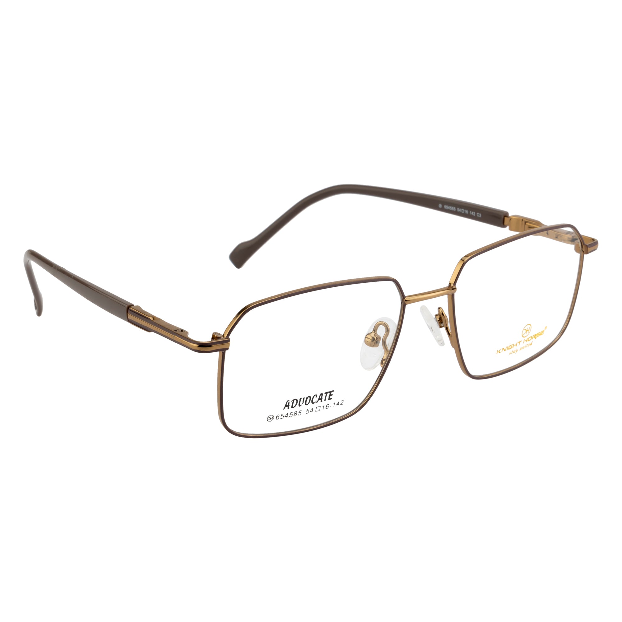 Matte Brown Premium Metal Eyewear – Lightweight & Durable