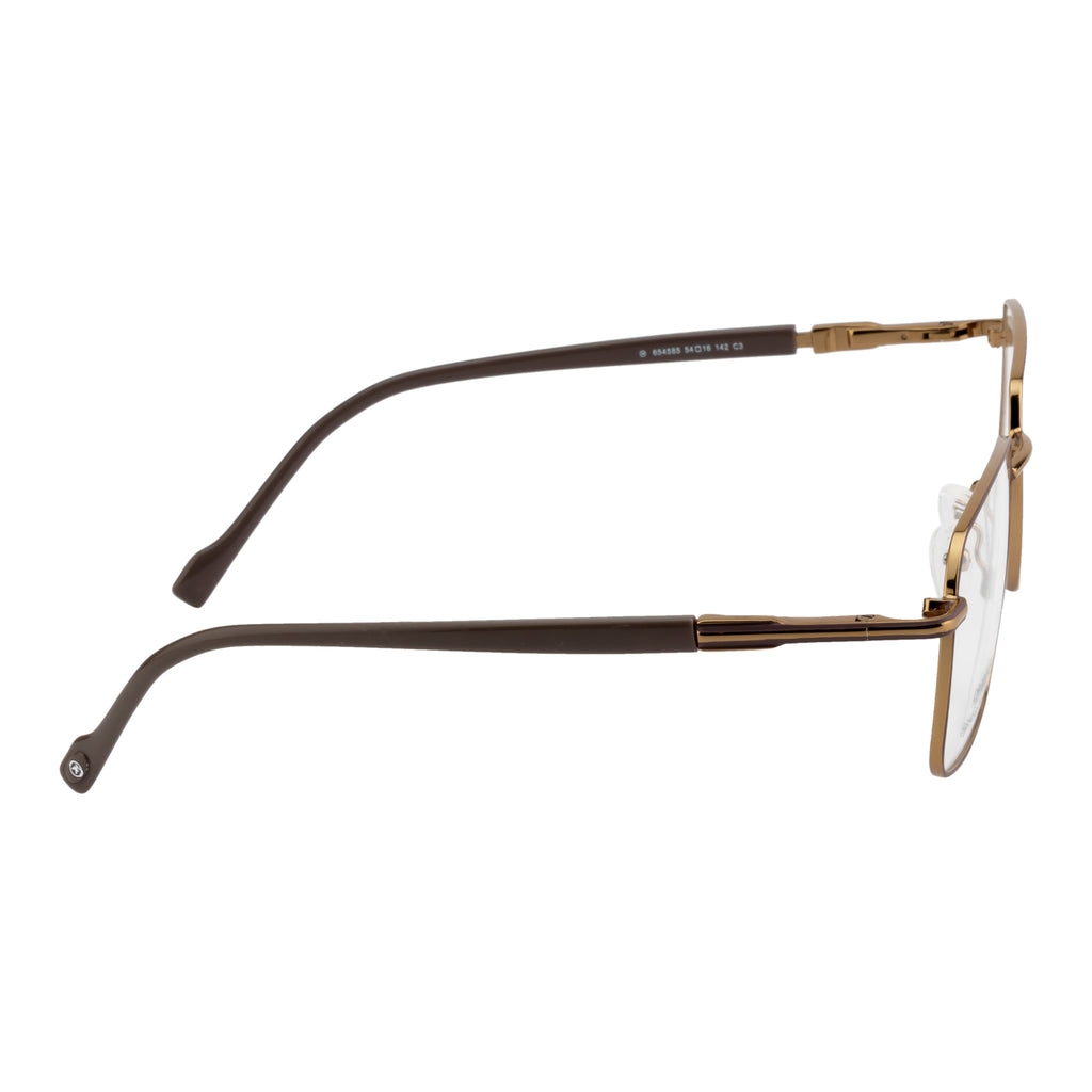 Matte Brown Premium Metal Eyewear – Lightweight & Durable