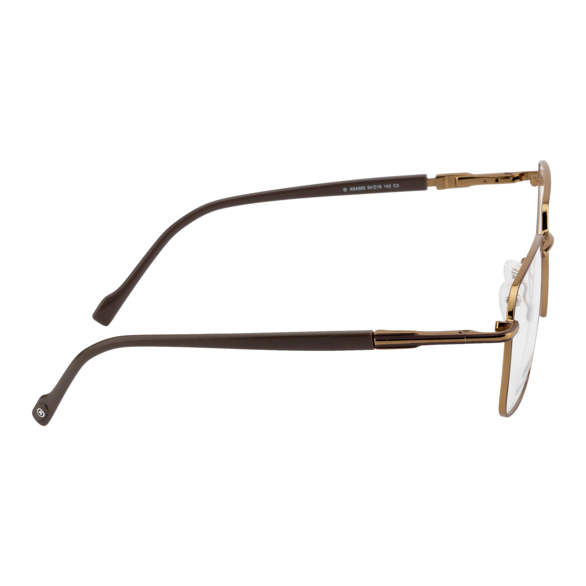 Matte Brown Premium Metal Eyewear – Lightweight & Durable