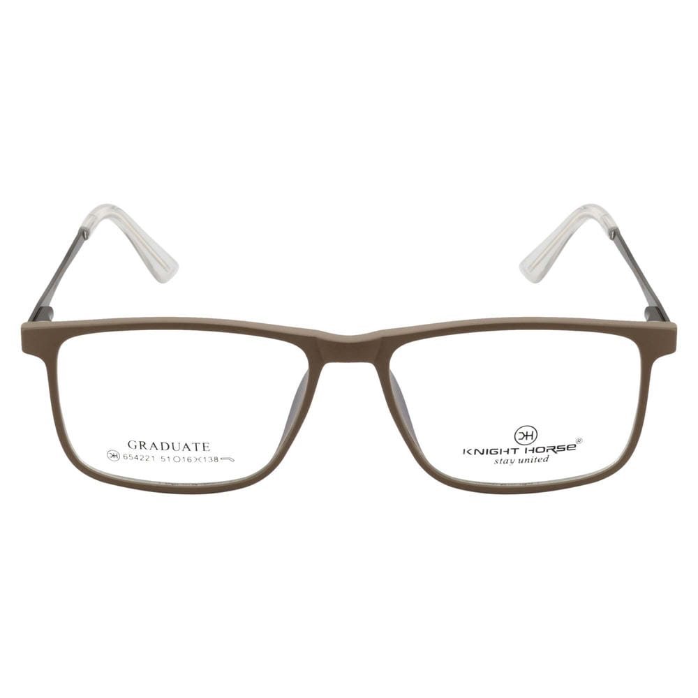 Modern Eyeglasses – Double Color Sides, Comfortable Fit, Lightweight, Taupe