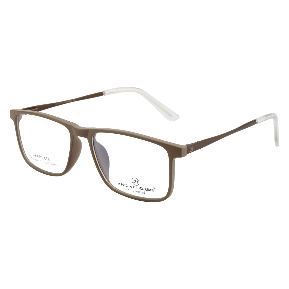 Modern Eyeglasses – Double Color Sides, Comfortable Fit, Lightweight, Taupe