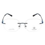 Rimless Eyewear | Stylish Lightweight Glasses with Blue Side Accents