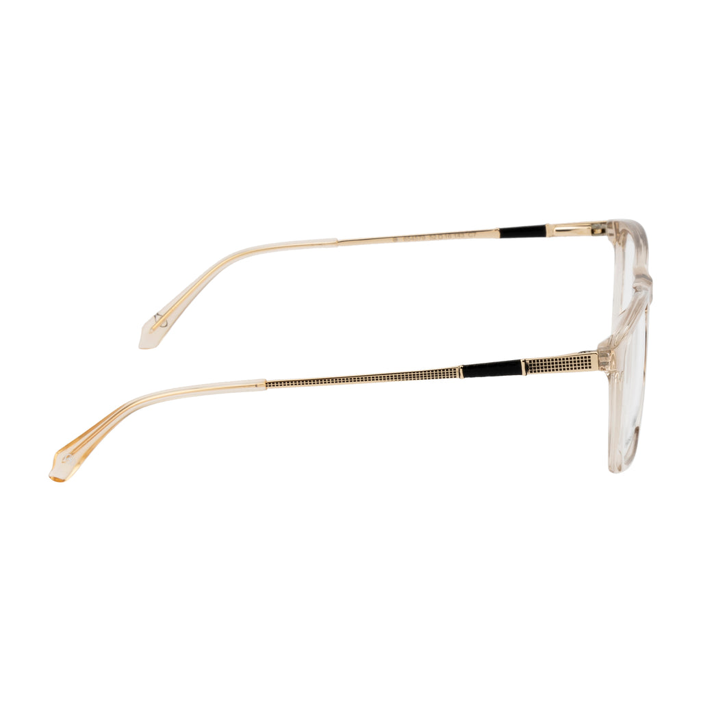 Rectangle Glasses | High-Quality Spring Hinges | Gloss Beige | Stylish & Durable