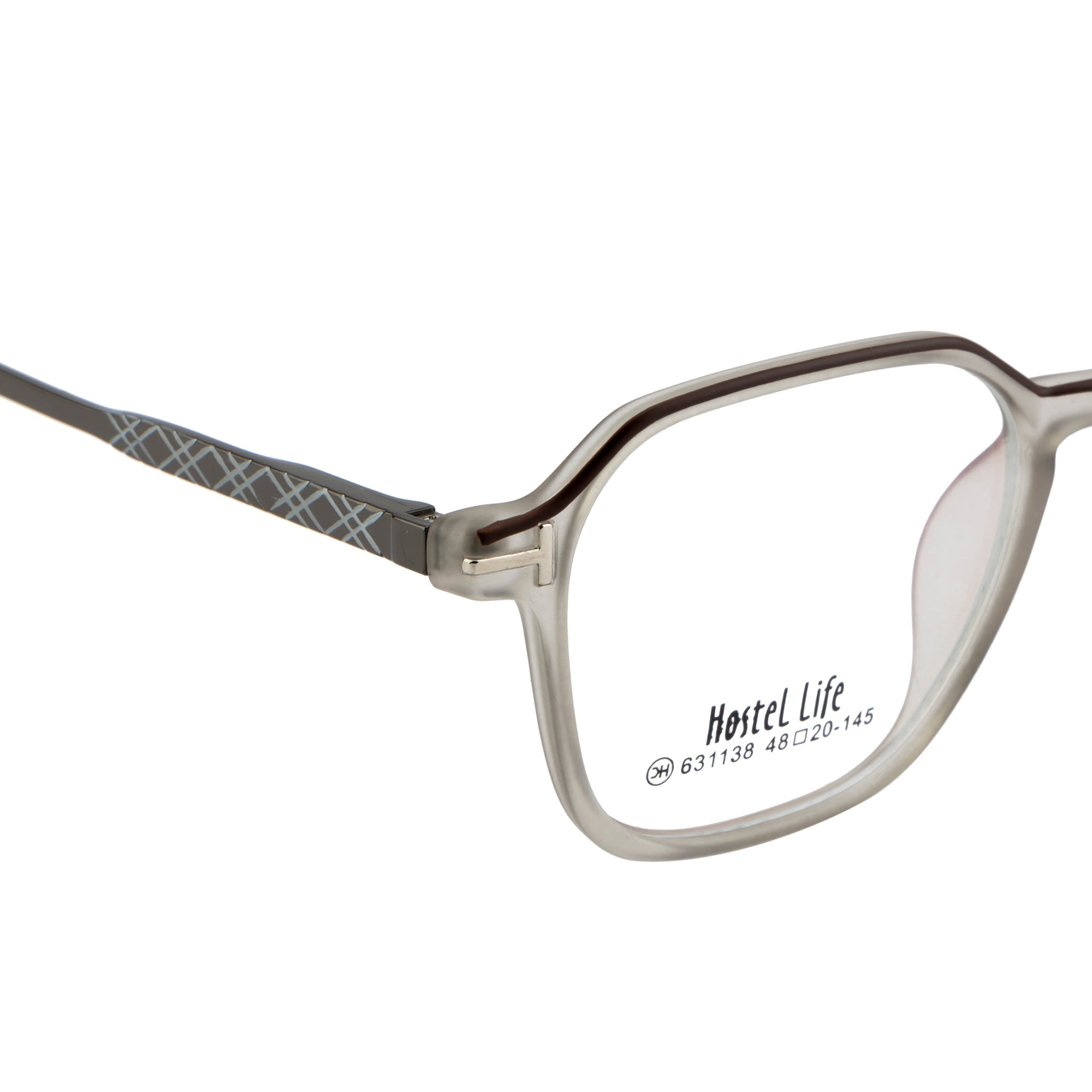 Eyewear | Matte Finish | Brown & Grey Combination | Stylish Full Rim Glasses