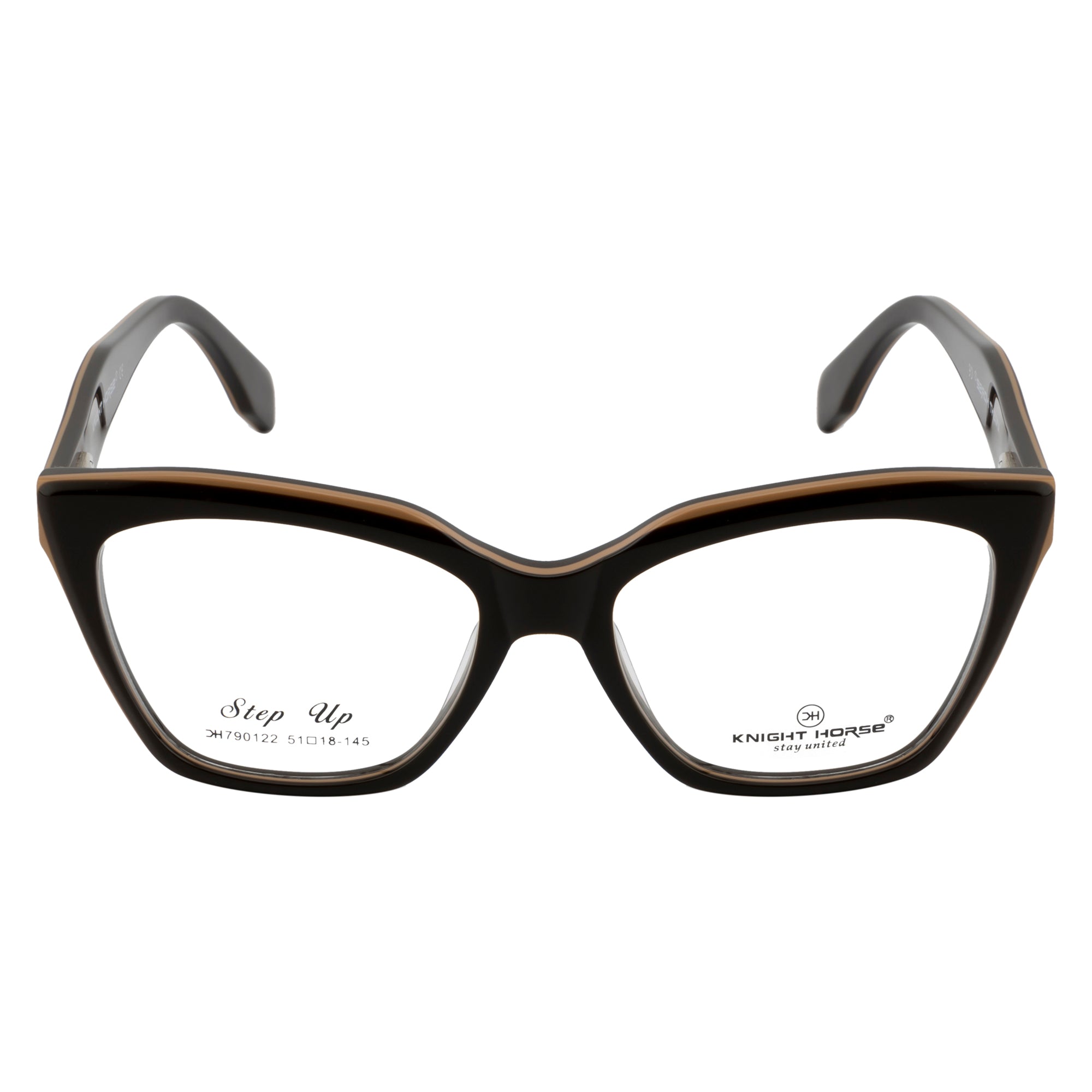 Cat-Eye Eyewear for Women – Bold & Fashionable Black/Beige frame