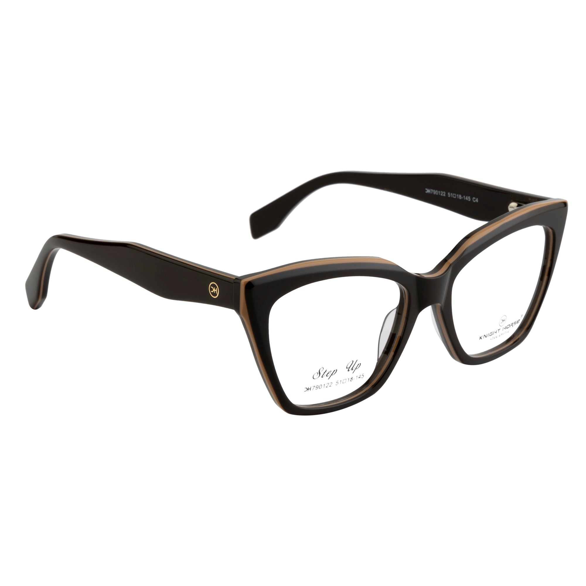 Cat-Eye Eyewear for Women – Bold & Fashionable Black/Beige frame