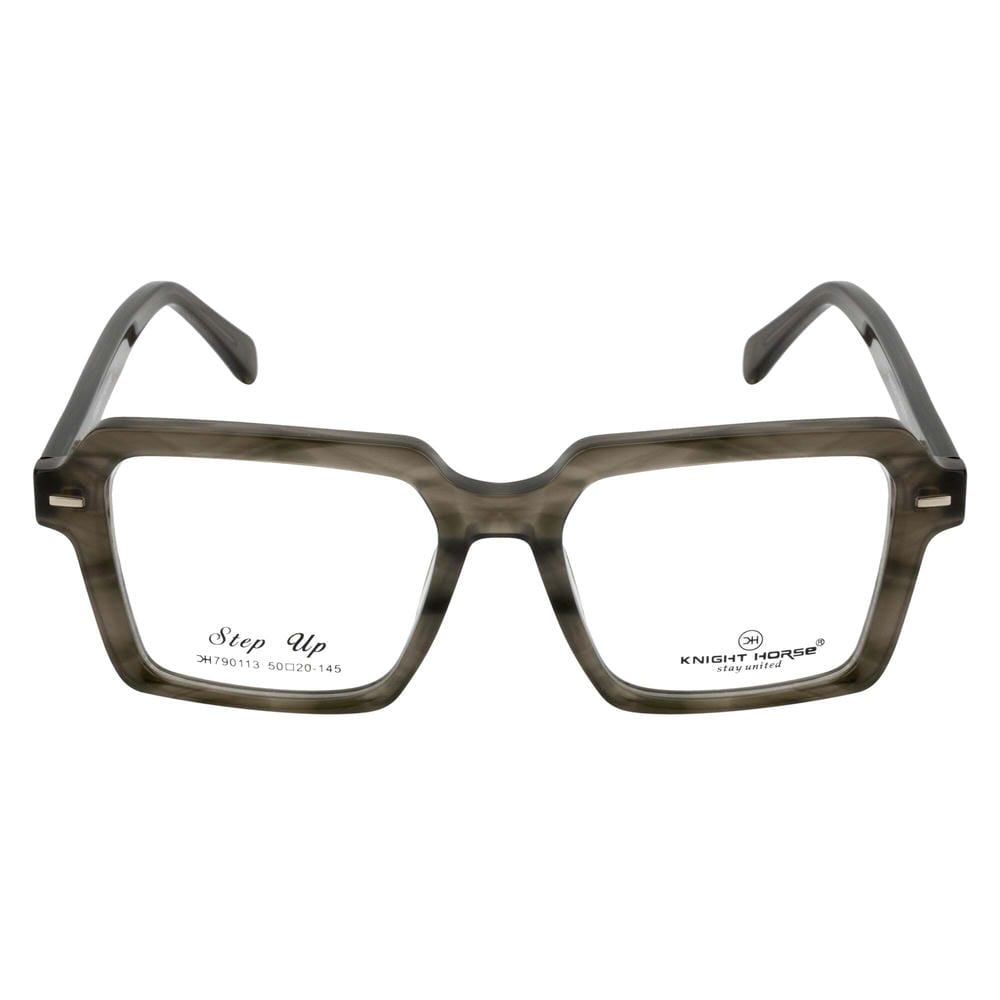 Bold & Stylish – Knight Horse Square Acetate Frames in Green Hues