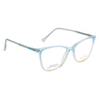 Cat Eye Stylish Women's Eyewear | Gloss Blue & Transparent | Glitter Side Frame