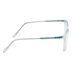 Cat Eye Stylish Women's Eyewear | Gloss Blue & Transparent | Glitter Side Frame