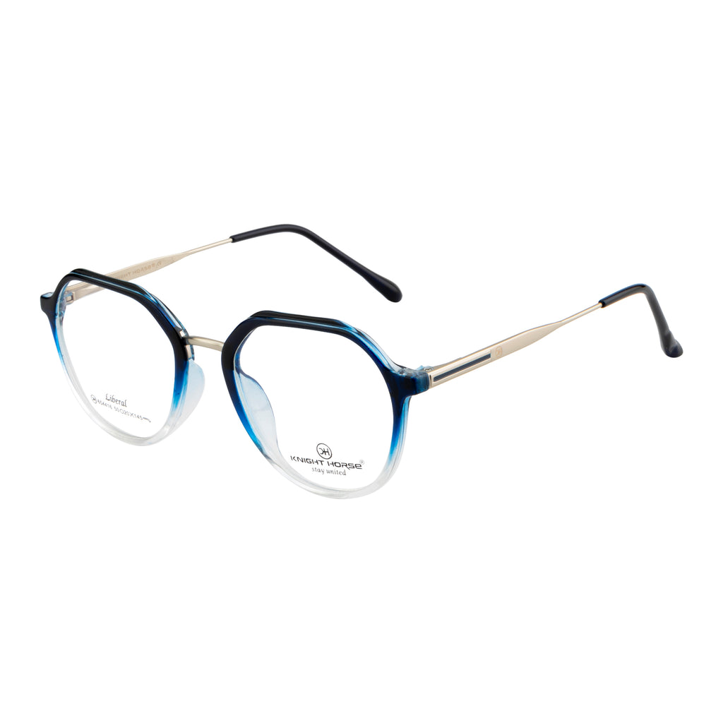 Geometric Eyewear – Stylish Fancy Frames| Dual-Tone Design| Glossy Finish