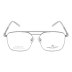 Stylish Double-Bar Men's Glasses | High-Quality Fancy Design | Silver Frame