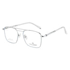 Stylish Double-Bar Men's Glasses | High-Quality Fancy Design | Silver Frame