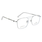 Stylish Double-Bar Men's Glasses | High-Quality Fancy Design | Silver Frame