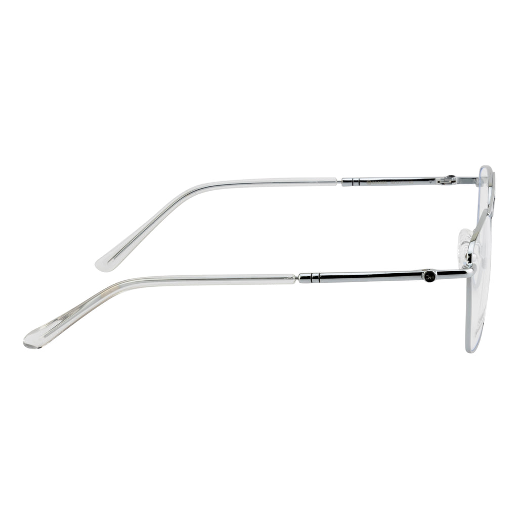 Stylish Double-Bar Men's Glasses | High-Quality Fancy Design | Silver Frame