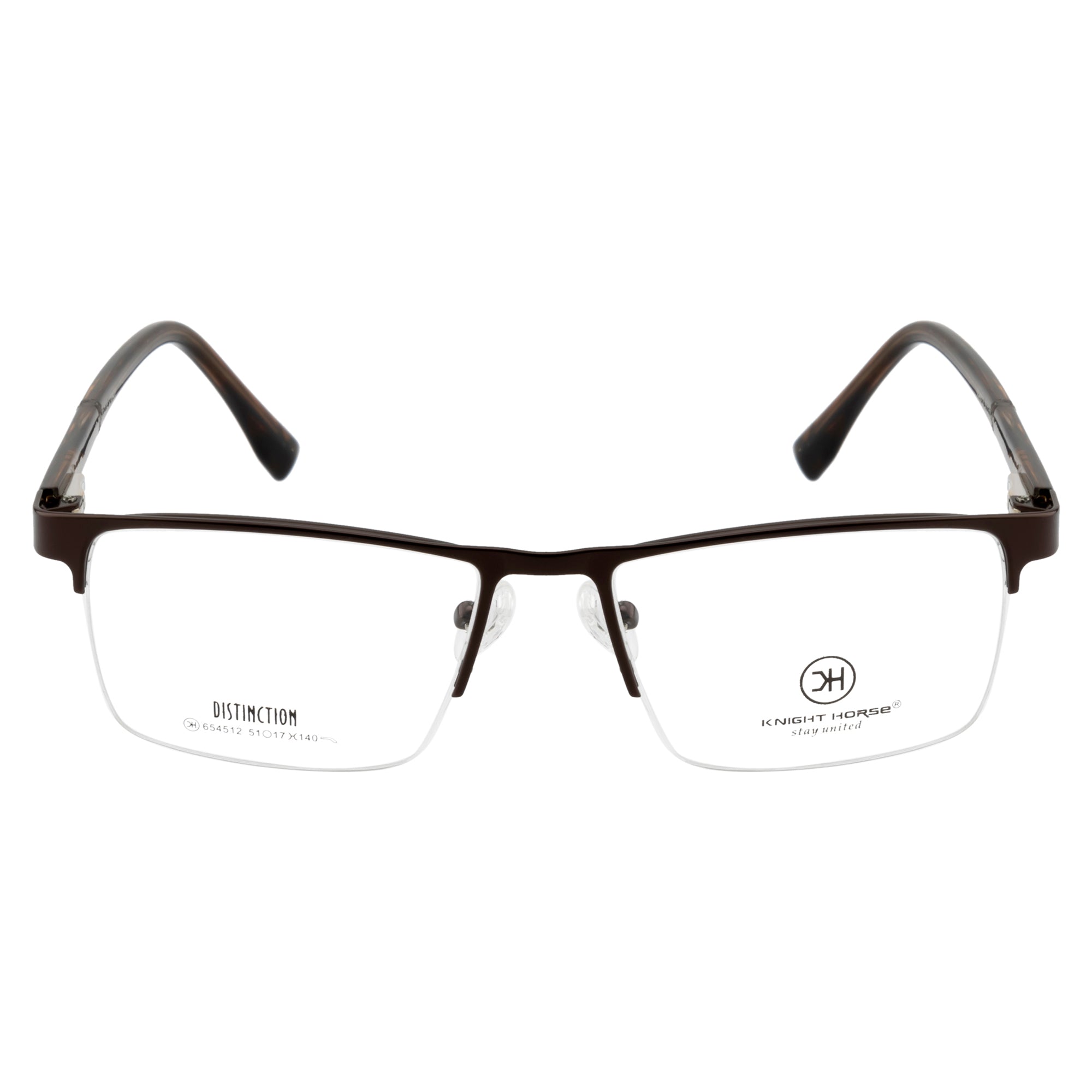High-Quality Rectangle Supra Design Glasses | Brown Frame with Spring Hinges
