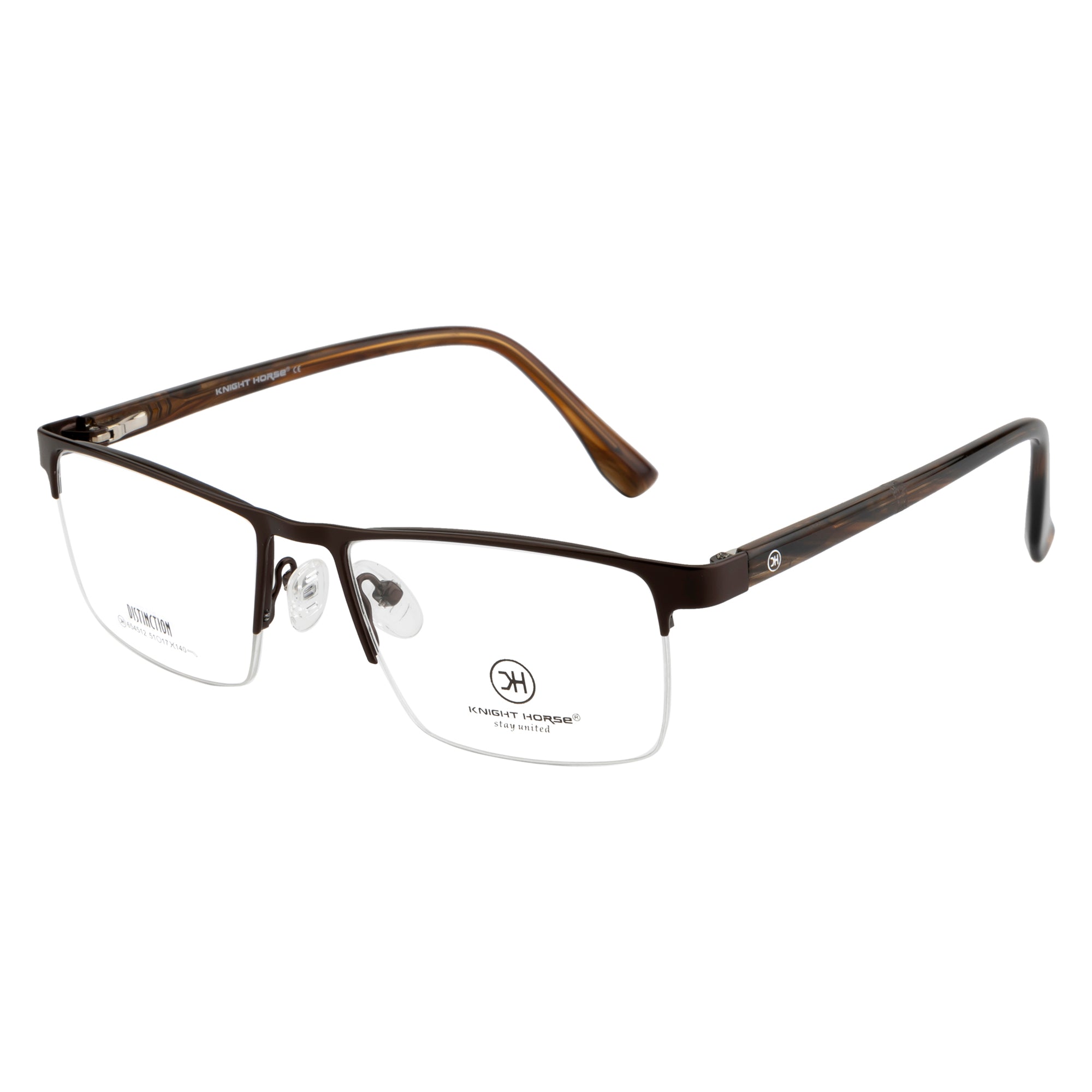 High-Quality Rectangle Supra Design Glasses | Brown Frame with Spring Hinges