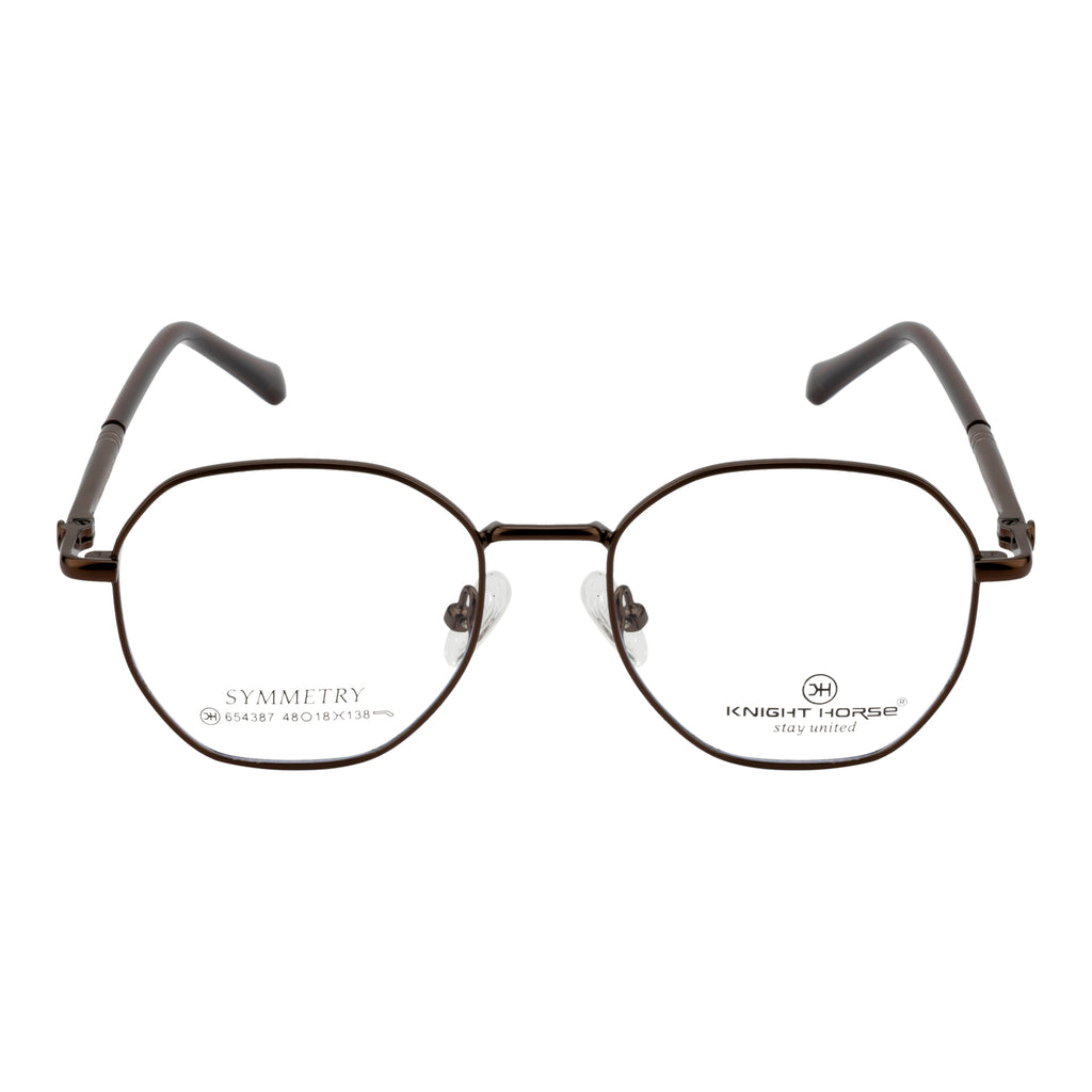 Classic Octagon Shape Eyewear | Sophisticated Brown Finish