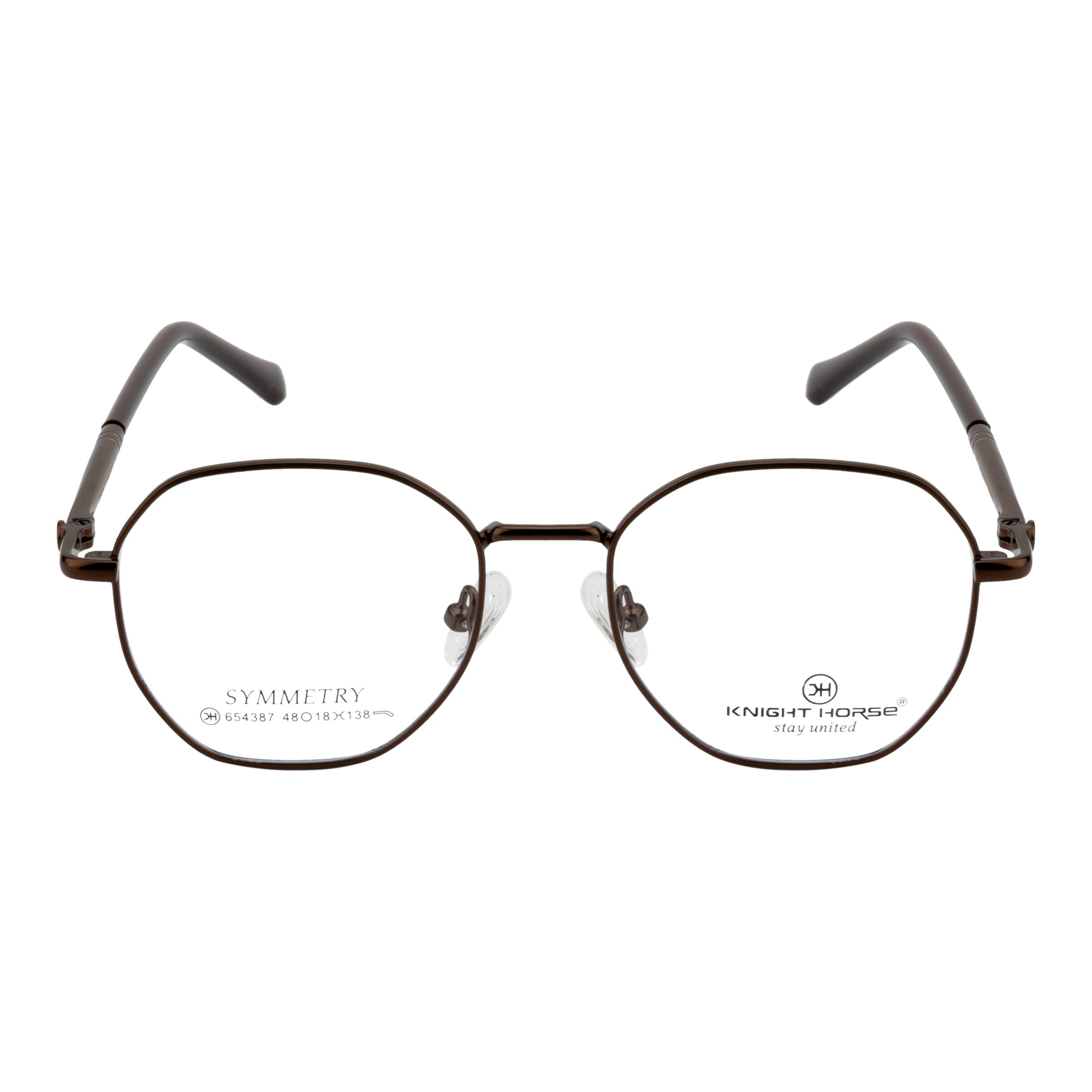 Classic Octagon Shape Eyewear | Sophisticated Brown Finish
