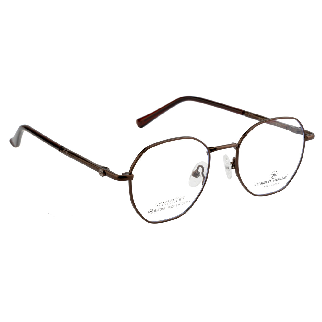 Classic Octagon Shape Eyewear | Sophisticated Brown Finish