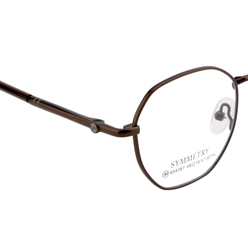 Classic Octagon Shape Eyewear | Sophisticated Brown Finish