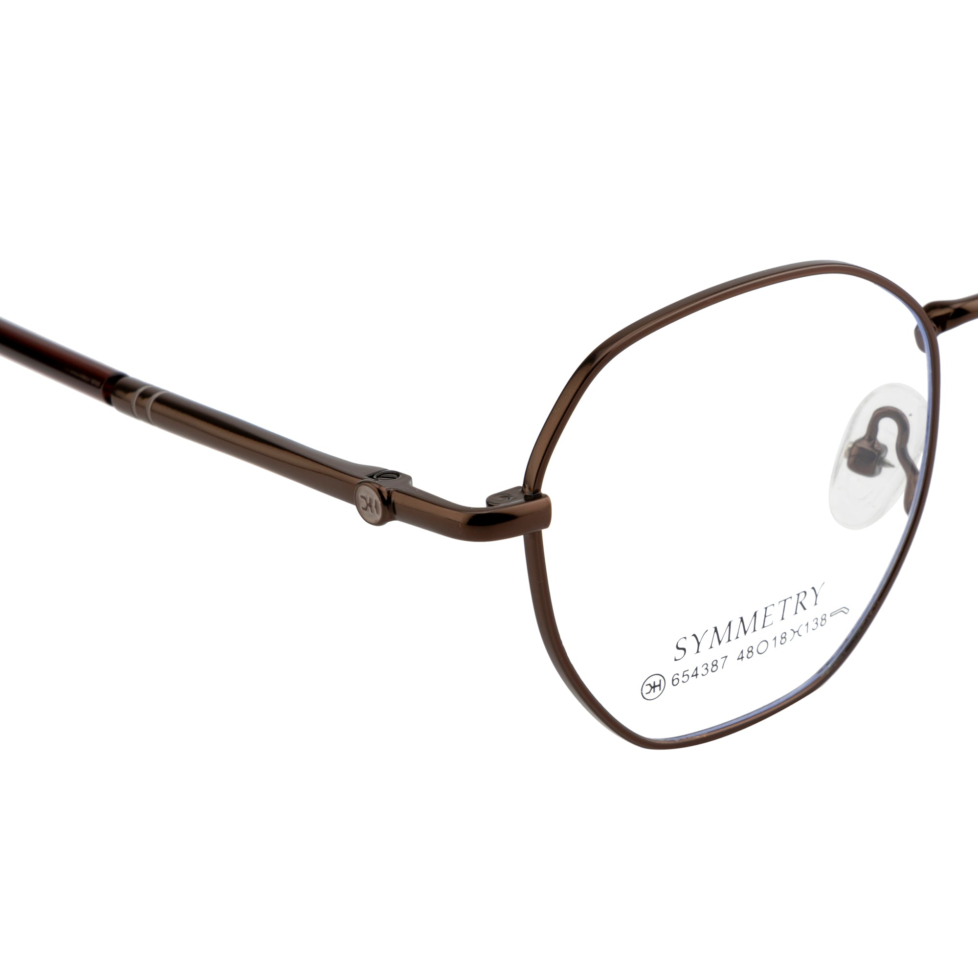 Classic Octagon Shape Eyewear | Sophisticated Brown Finish