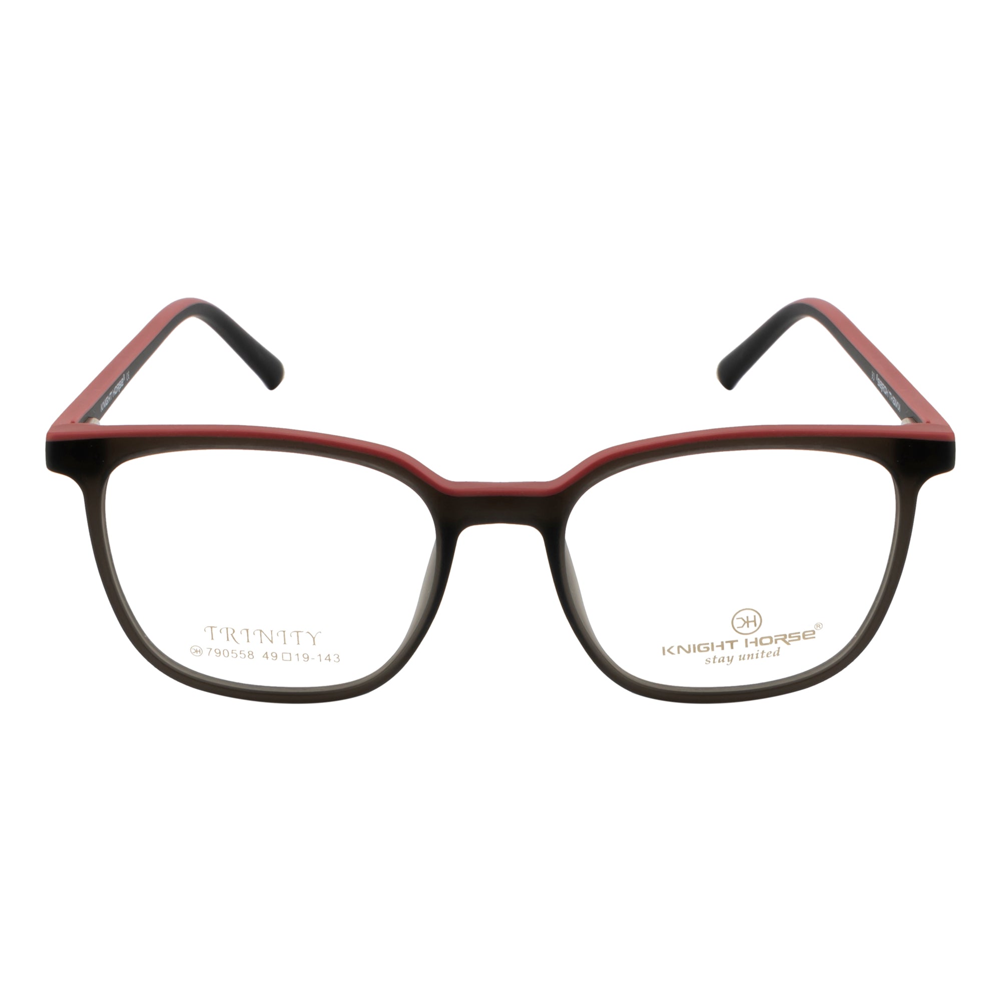 Square Eyeglasses | Lightweight & Durable | Spring Hinges | Black/Pink