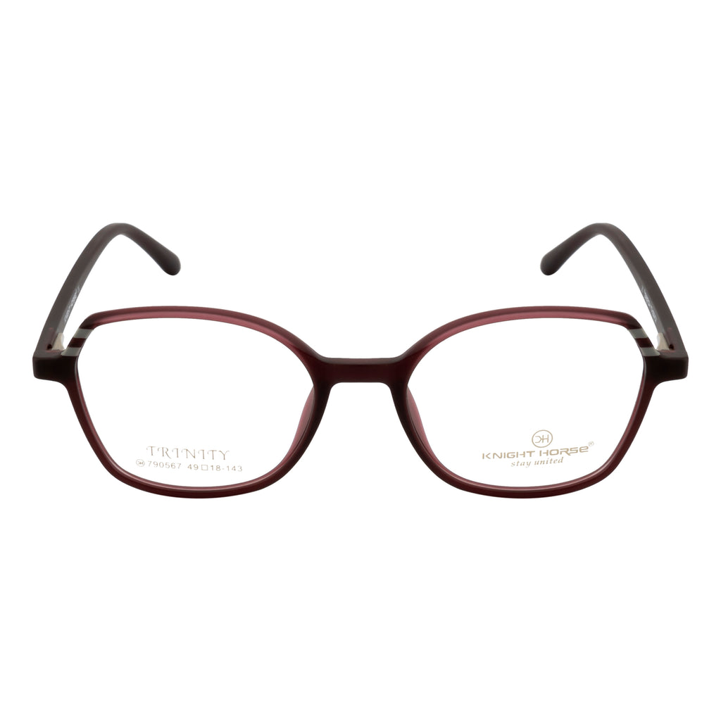 Women's Cat-Eye Eyewear | Stylish Lightweight Maroon Frames with Spring Hinges