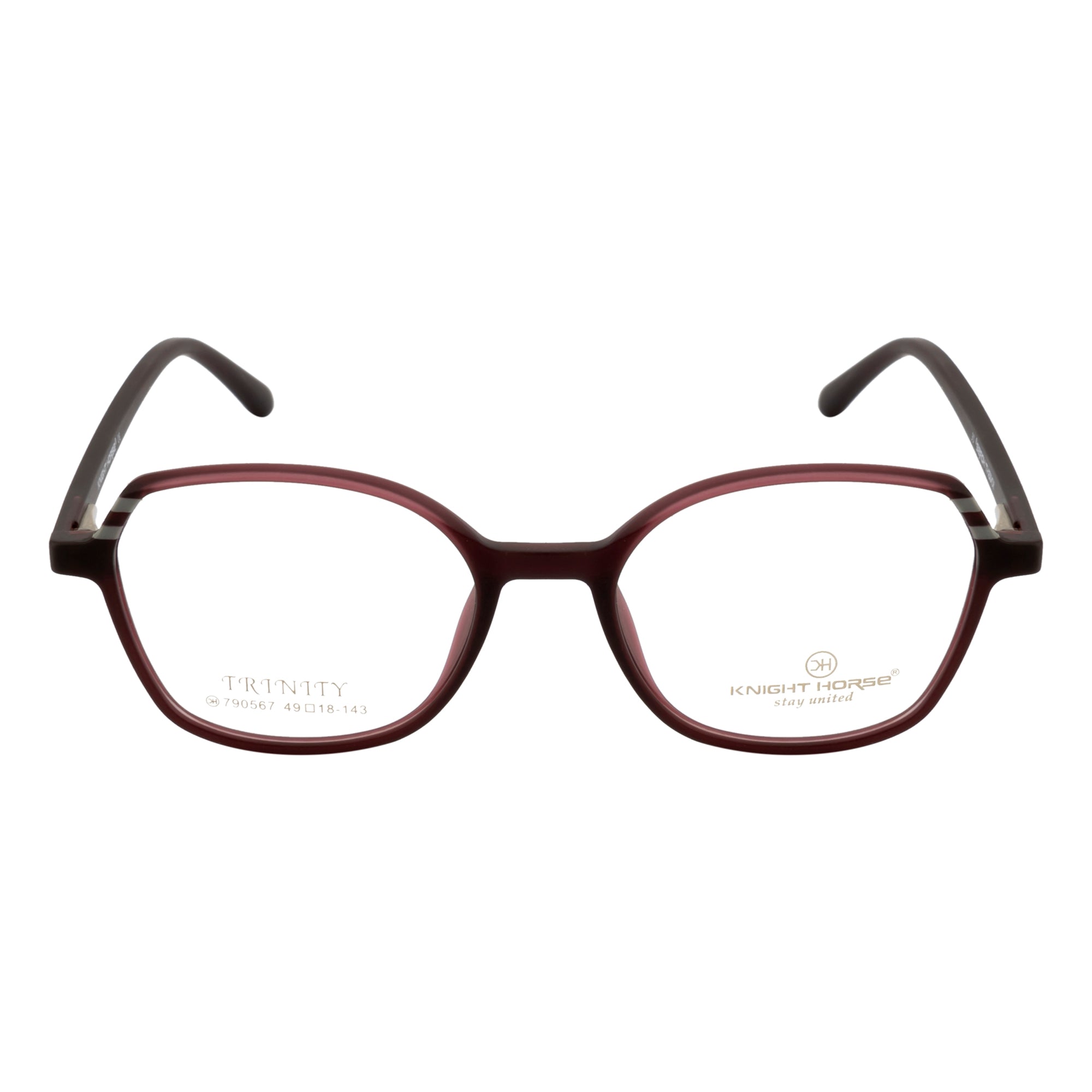 Women's Cat-Eye Eyewear | Stylish Lightweight Maroon Frames with Spring Hinges