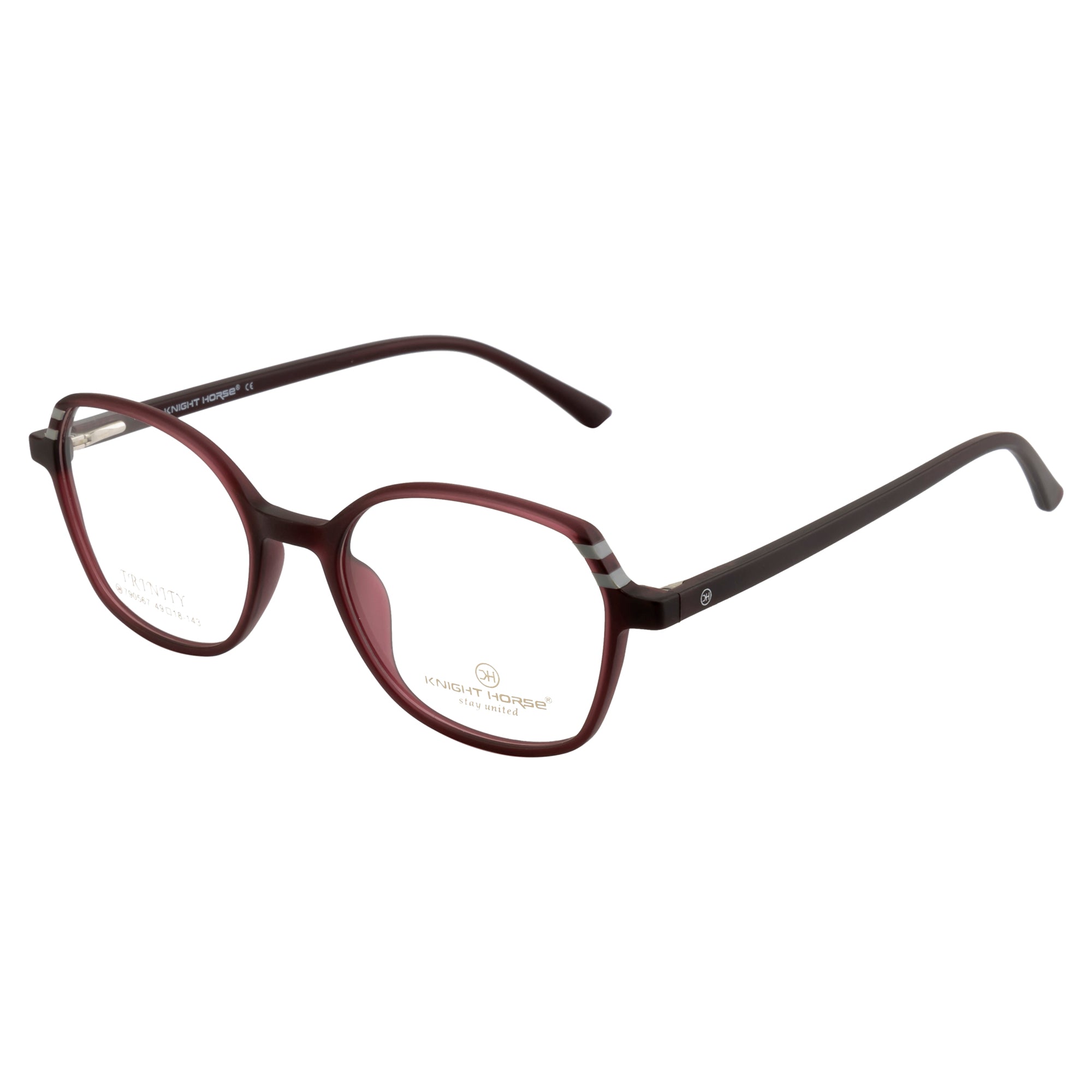 Women's Cat-Eye Eyewear | Stylish Lightweight Maroon Frames with Spring Hinges
