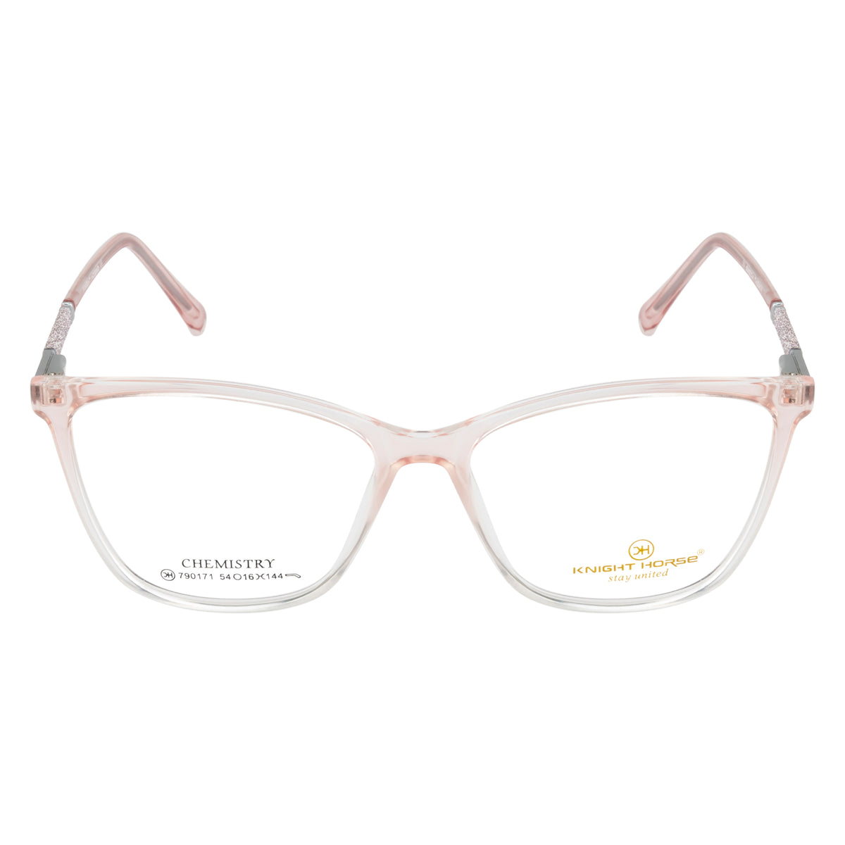 Women's Cat-Eye Eyewear | Stylish Gloss Pink Frame with Glitter Accent