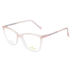 Women's Cat-Eye Eyewear | Stylish Gloss Pink Frame with Glitter Accent