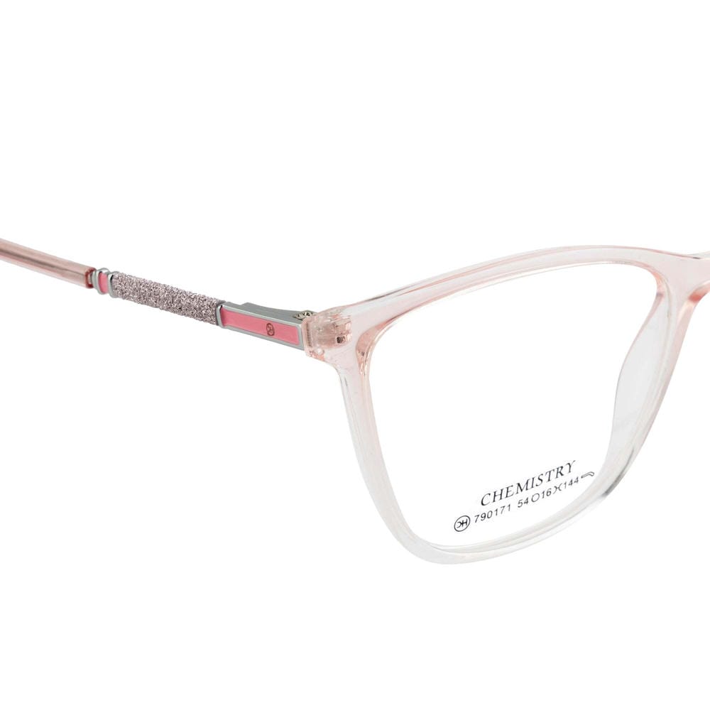Women's Cat-Eye Eyewear | Stylish Gloss Pink Frame with Glitter Accent
