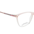 Women's Cat-Eye Eyewear | Stylish Gloss Pink Frame with Glitter Accent