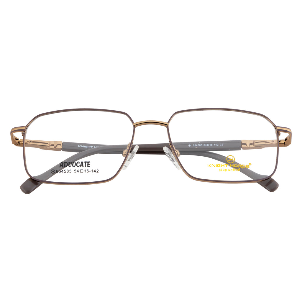 Matte Brown Premium Metal Eyewear – Lightweight & Durable
