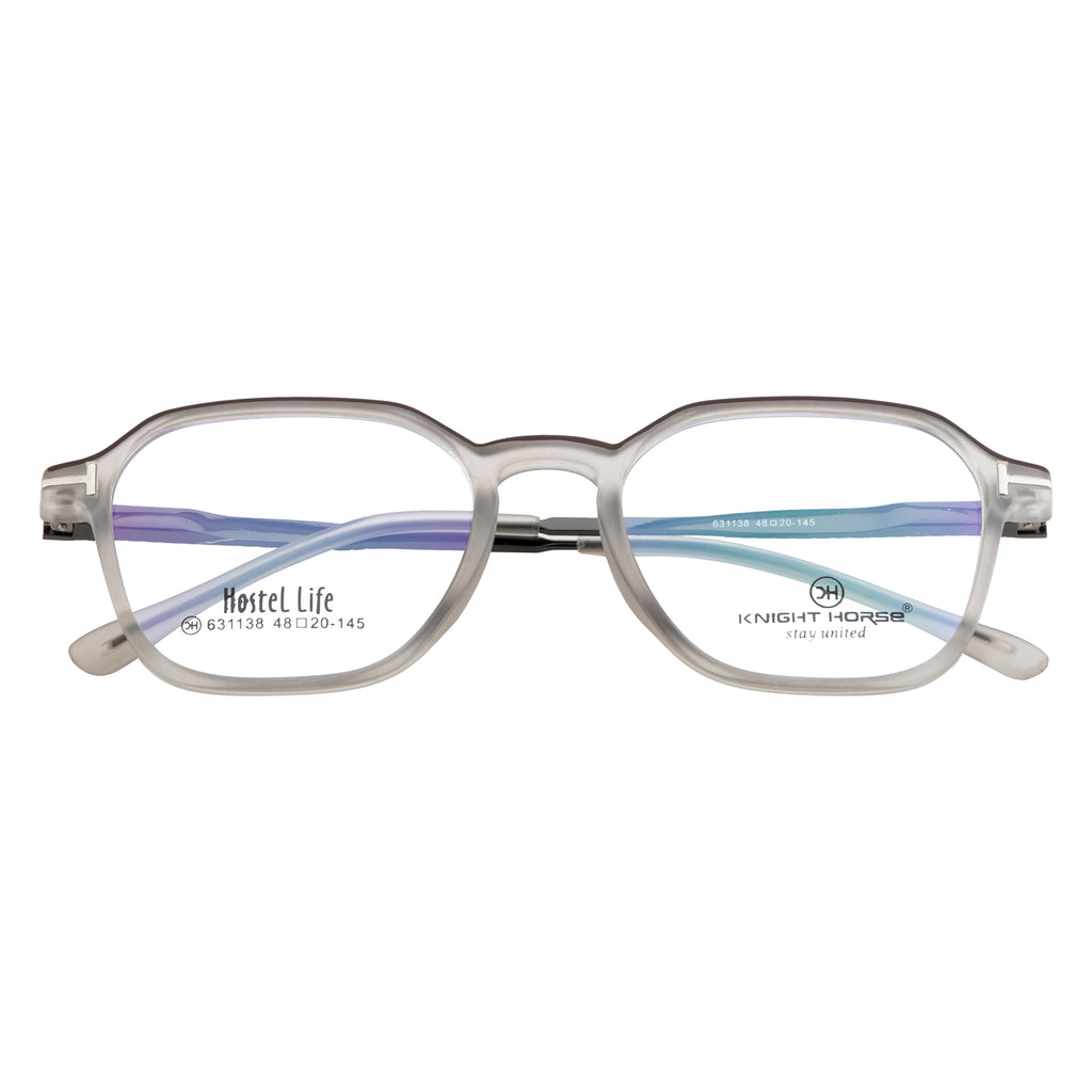 Eyewear | Matte Finish | Brown & Grey Combination | Stylish Full Rim Glasses