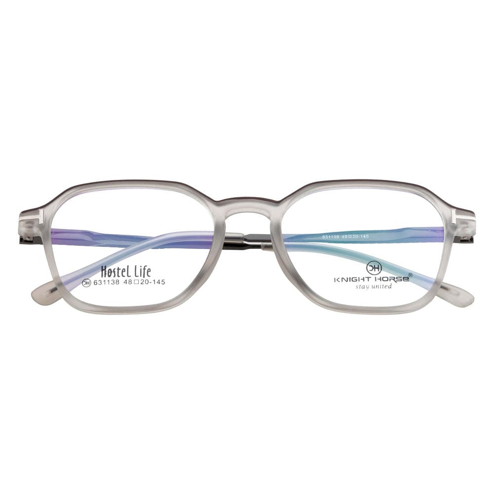 Eyewear | Matte Finish | Brown & Grey Combination | Stylish Full Rim Glasses